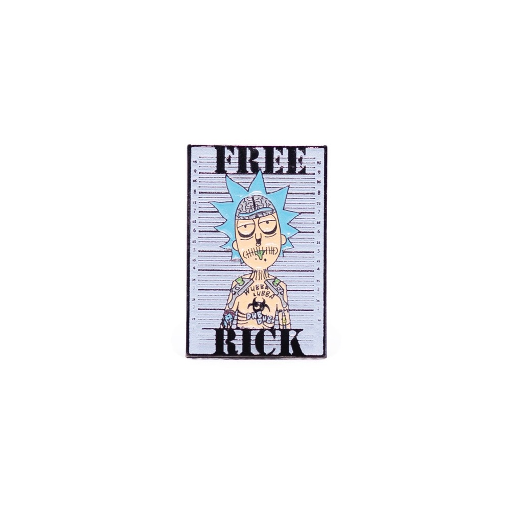 One Free Rick From Prison Enamel Lapel Pin